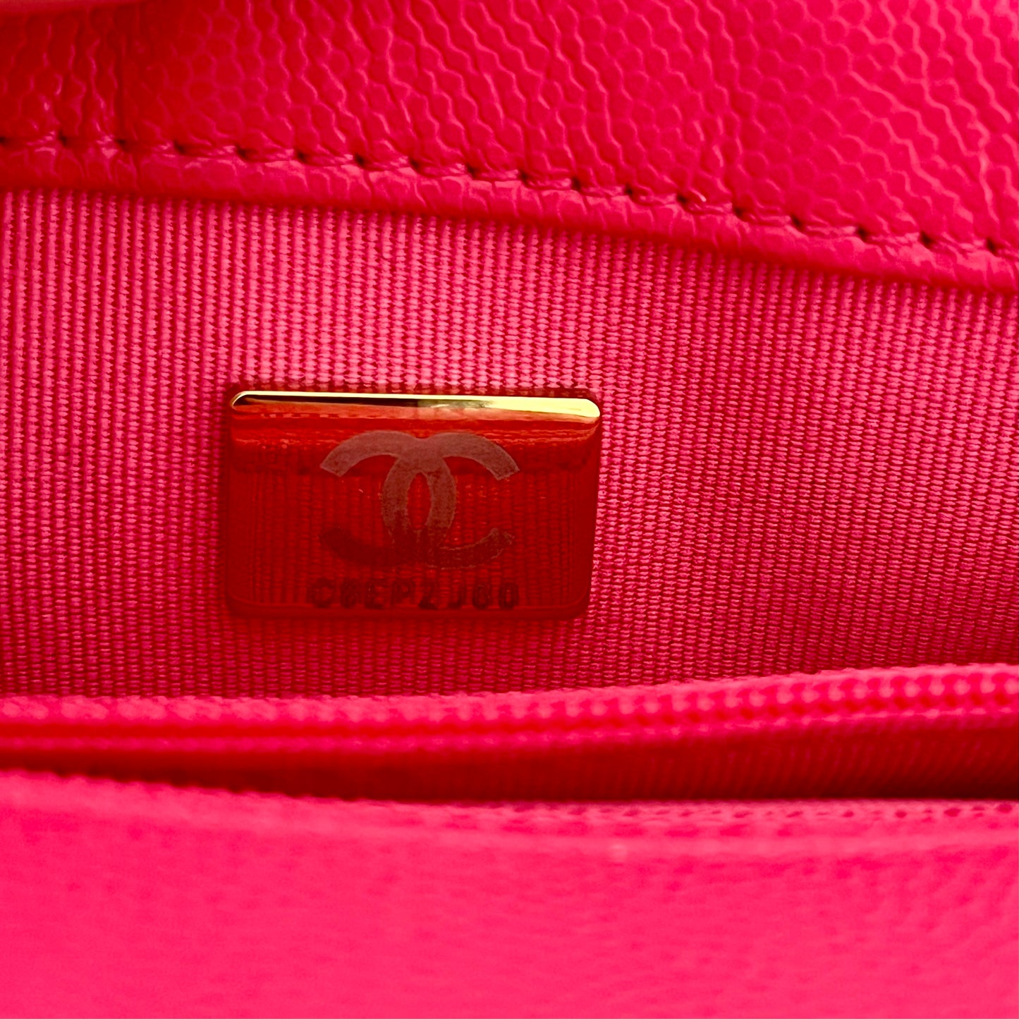 Authentic Chanel Rose Pink Shiny Caviar Leather Crossbody Flap Bag 2024