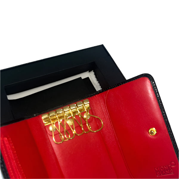 Montblanc 6 Row Key Case Black Red Leather Limited Edition