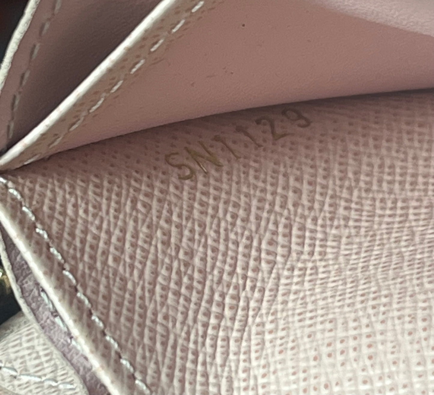 Louis Vuitton Damier Ebene Pink Rose Ballerine Compact Zippy Wallet