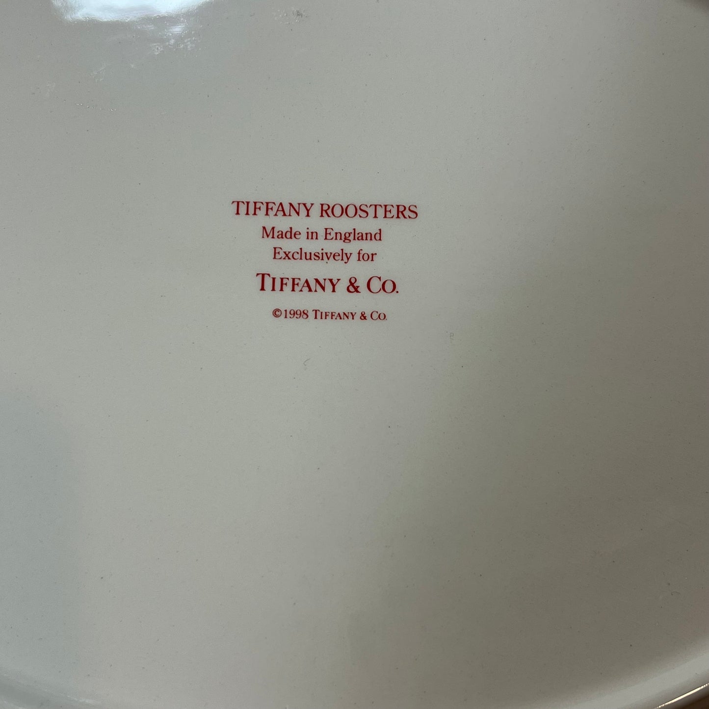 Tiffany & Co. Roosters Oval Ceramic Serving Platter