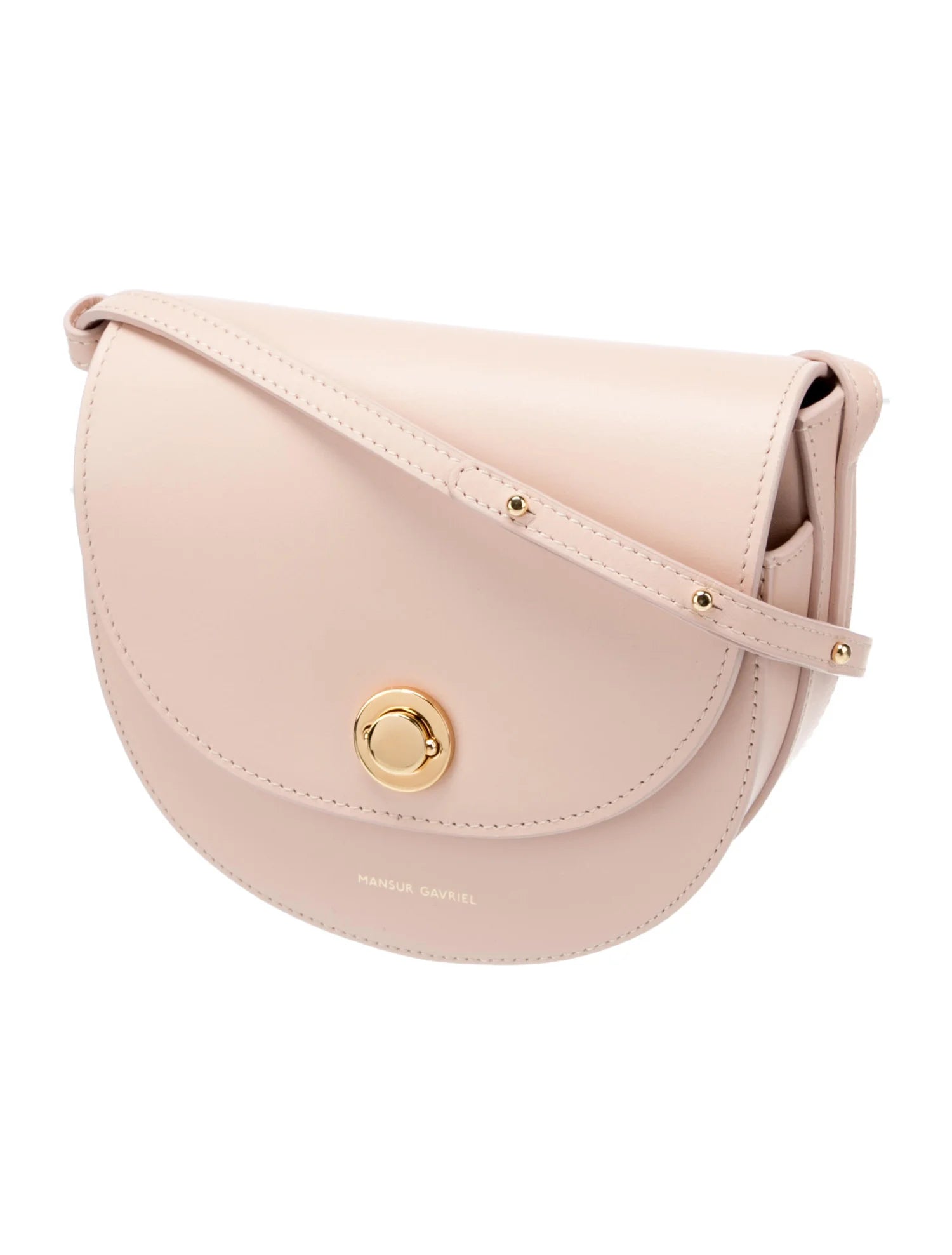 Mansur Gavriel Light Pink Leather Crossbody Bag Luxica