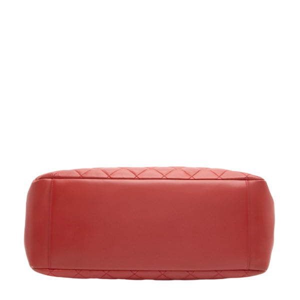 Chanel Red Caviar Leather Grand Shopping Tote