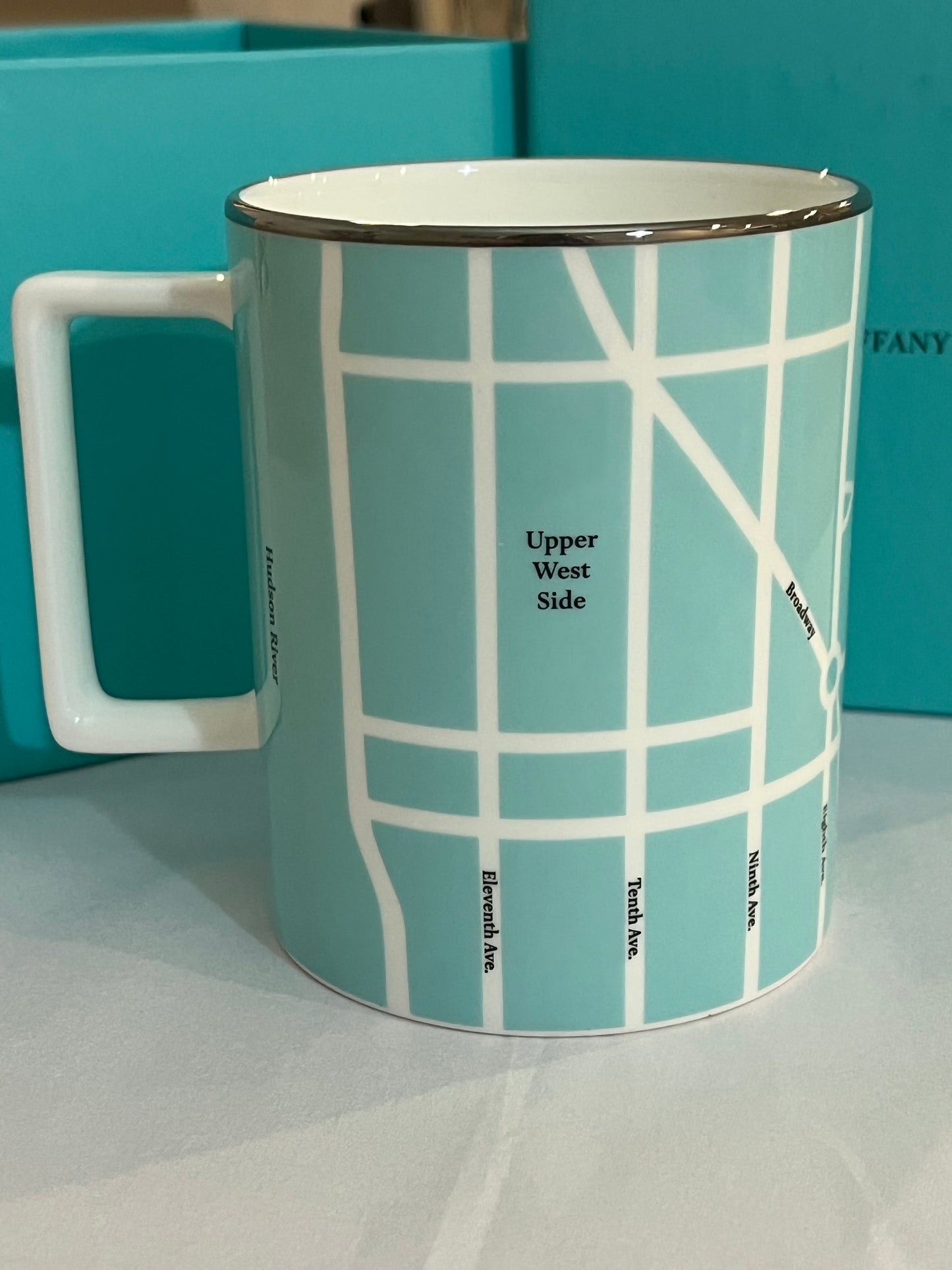 Tiffany & Co Blue Manhattan New York Street Map Coffee Cup