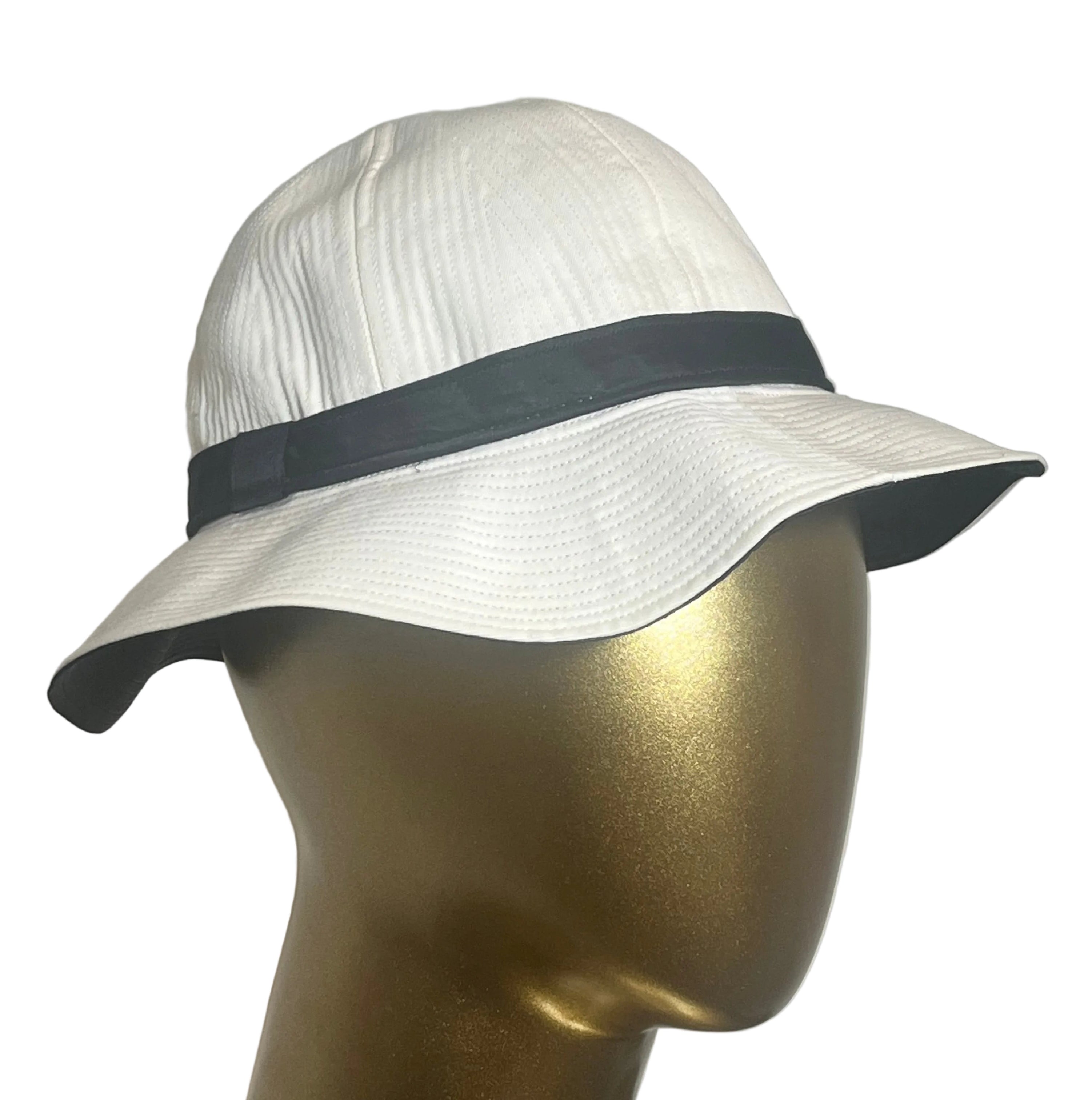 Vintage Chanel White & Black Bucket Hat France – Luxica