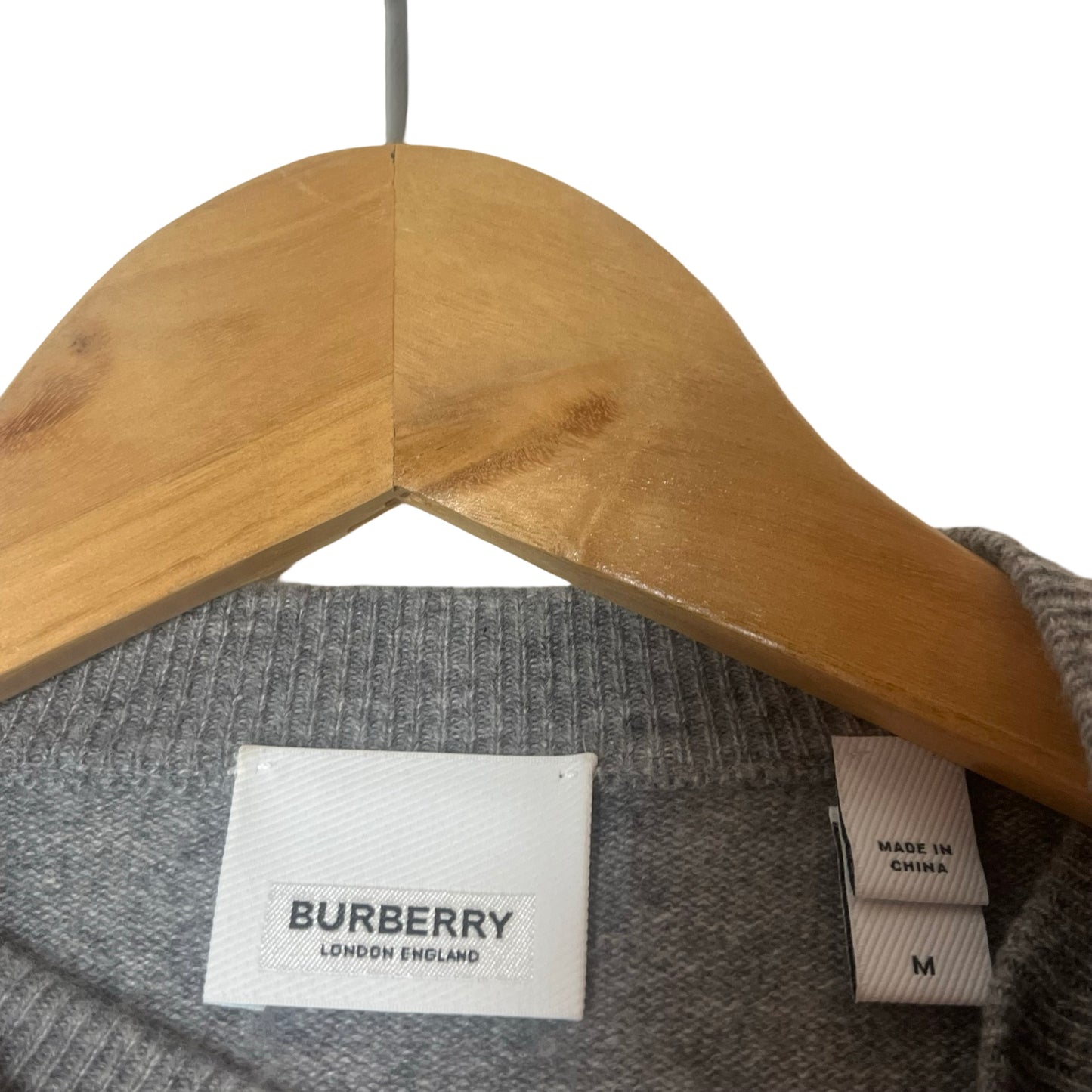 Burberry Gray Cashmere Cardigan Sweater Set