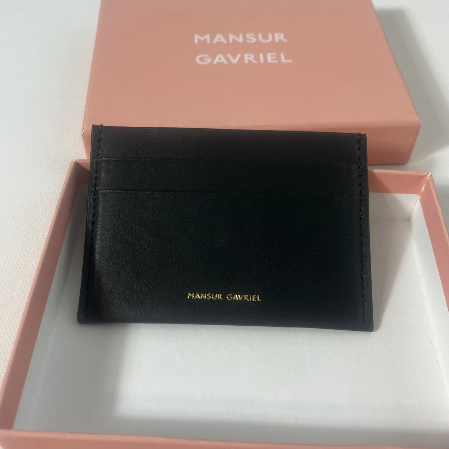 Mansur Gavriel Black Leather Card Holder