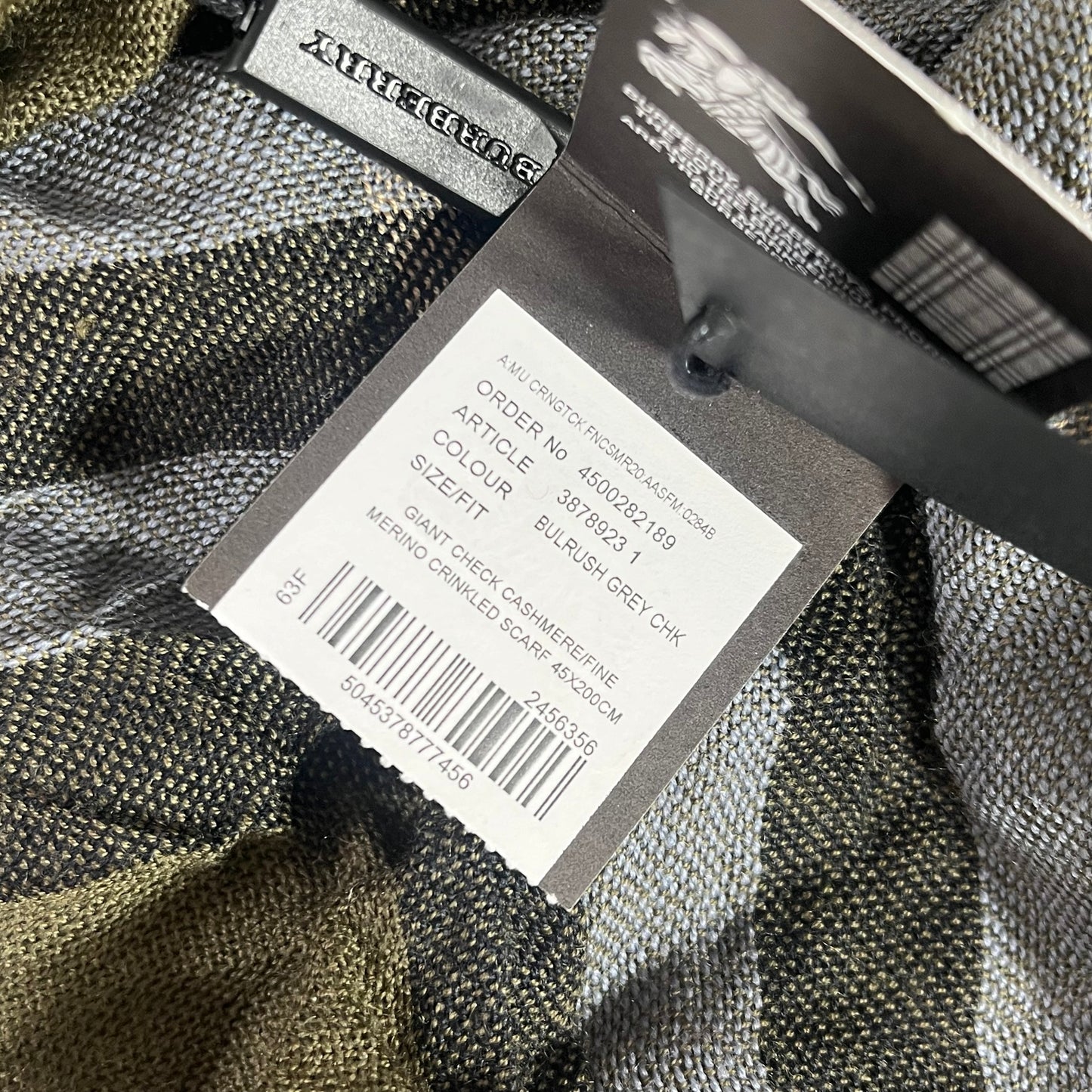 Burberry Giant Check Plaid Printed Scarf