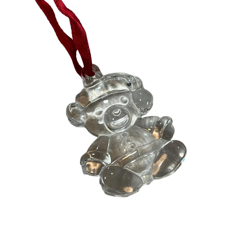 Tiffany & Co Crystal Teddy Bear Christmas Ornament