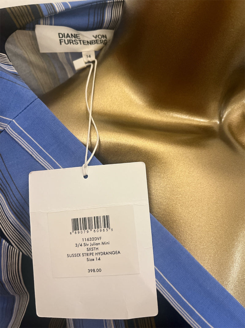 Diane von Furstenberg Striped Wrap Dress