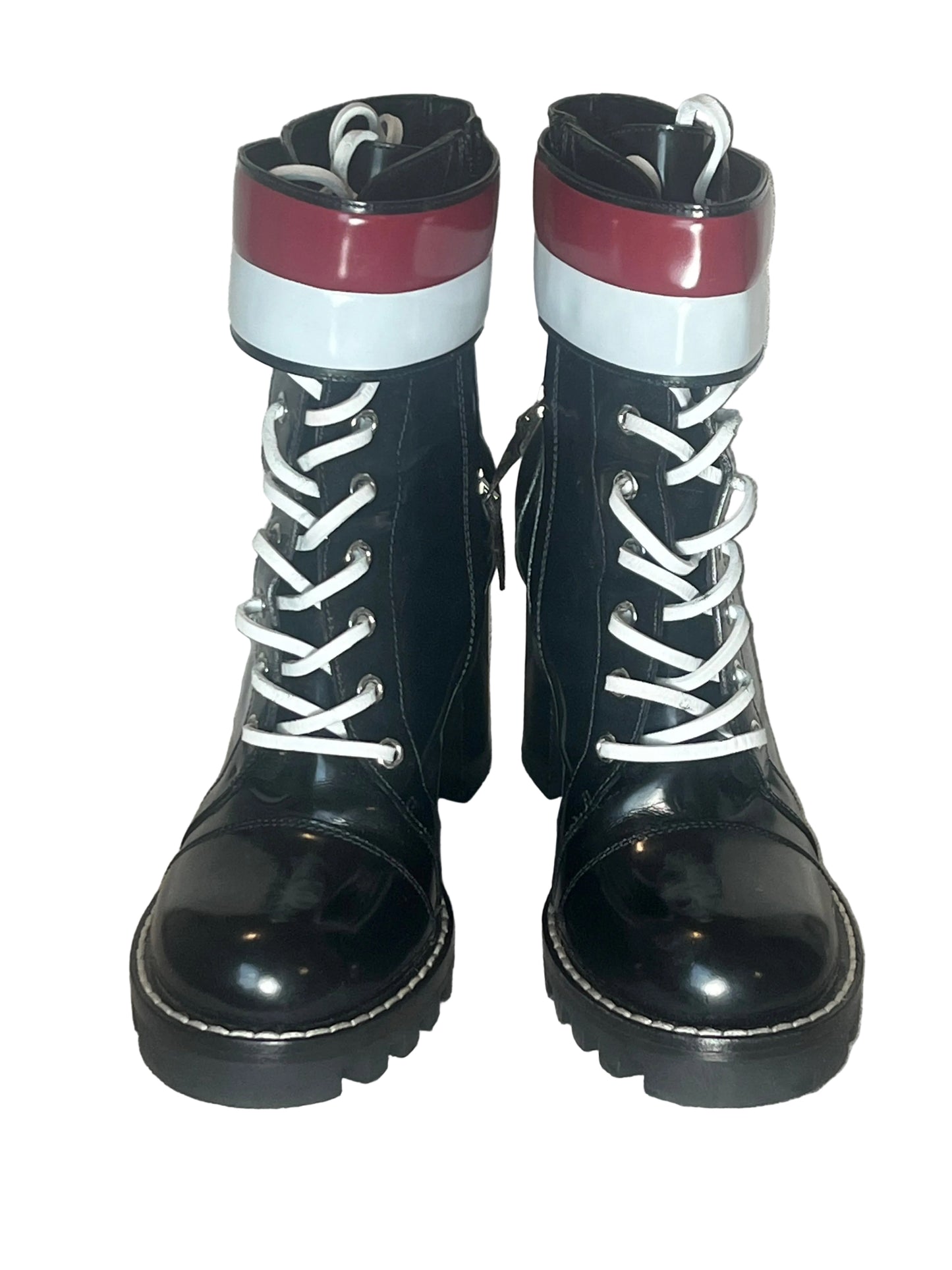 Authentic Louis Vuitton Black Star Trail Combat Boots 38 1/2