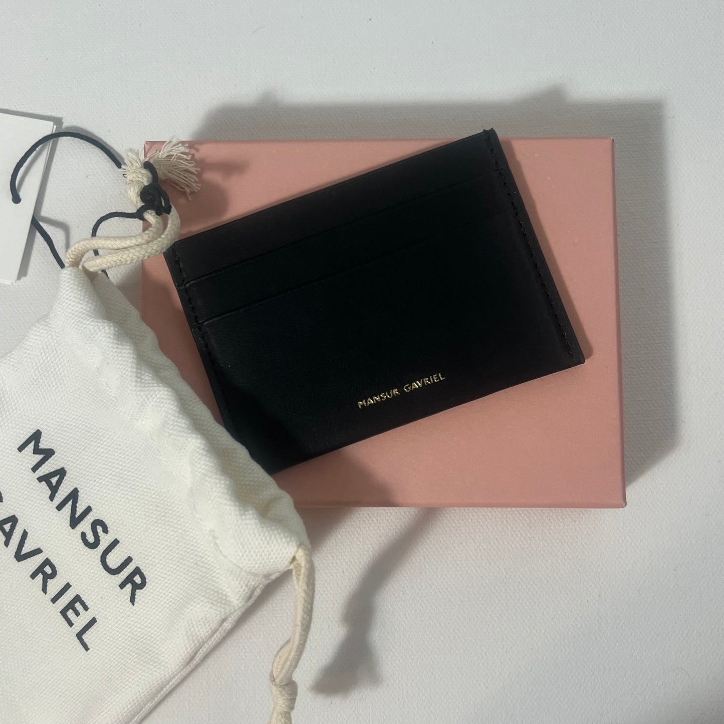 Mansur Gavriel Black Leather Card Holder