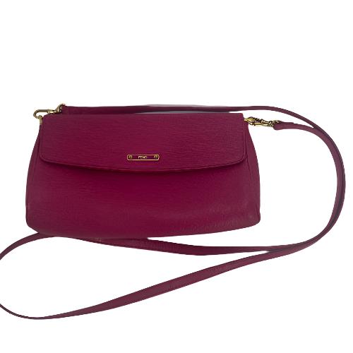 Fendi Pink Leather Crossbody Clutch Bag