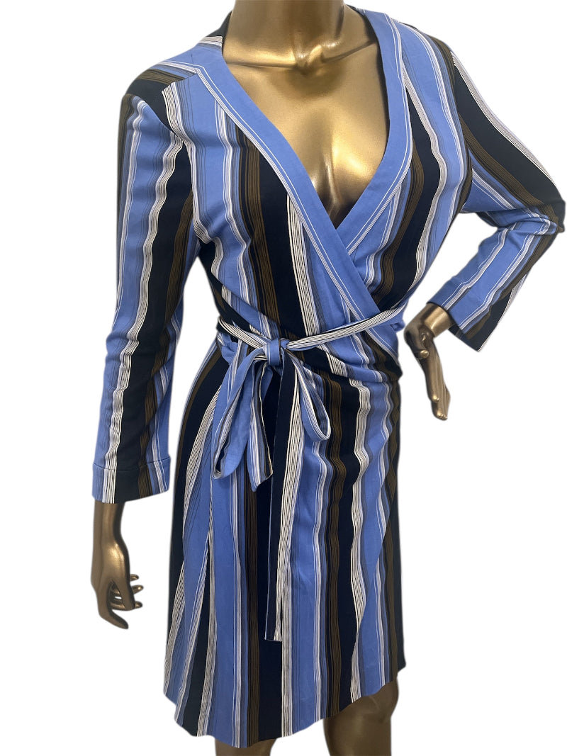 Diane von Furstenberg Striped Wrap Dress