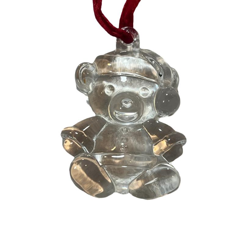 Tiffany & Co Crystal Teddy Bear Christmas Ornament RARE