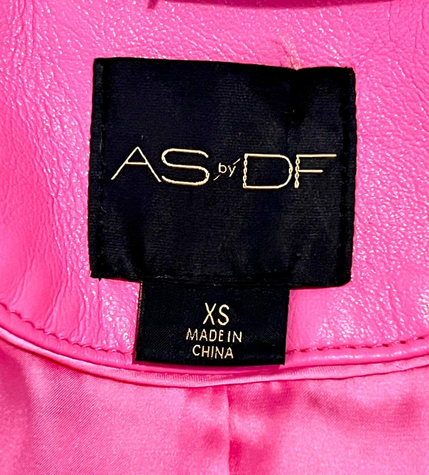 AS by DF Pink Leather Jacket XS