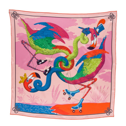 Hermes Tied Up in Knots Silk Scarf