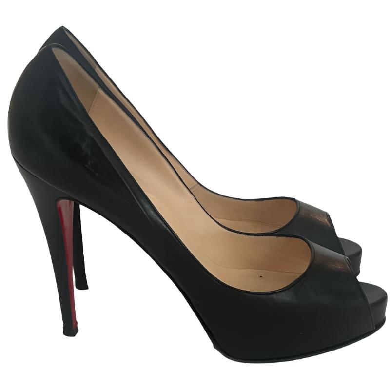 Christian Louboutin Peep Toe Red Sole High Heel Shoes