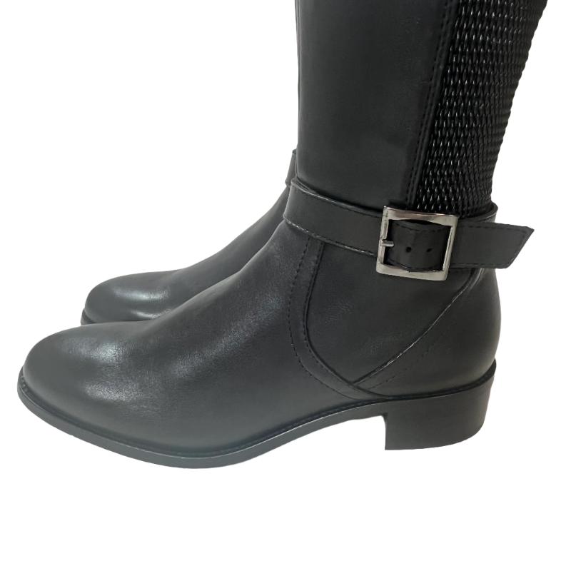 Aquatalia Black Leather Riding Boots 8 1/2