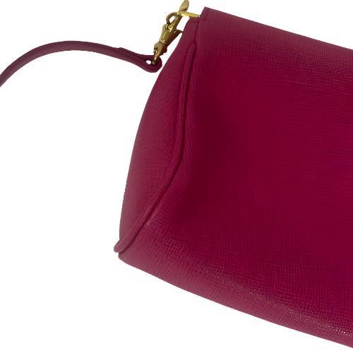 Fendi Pink Leather Crossbody Clutch Bag