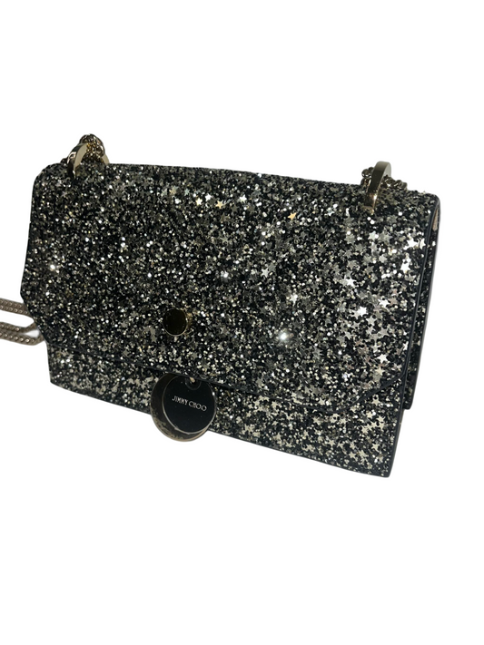 Jimmy Choo Glitter Crossbody Evening Bag