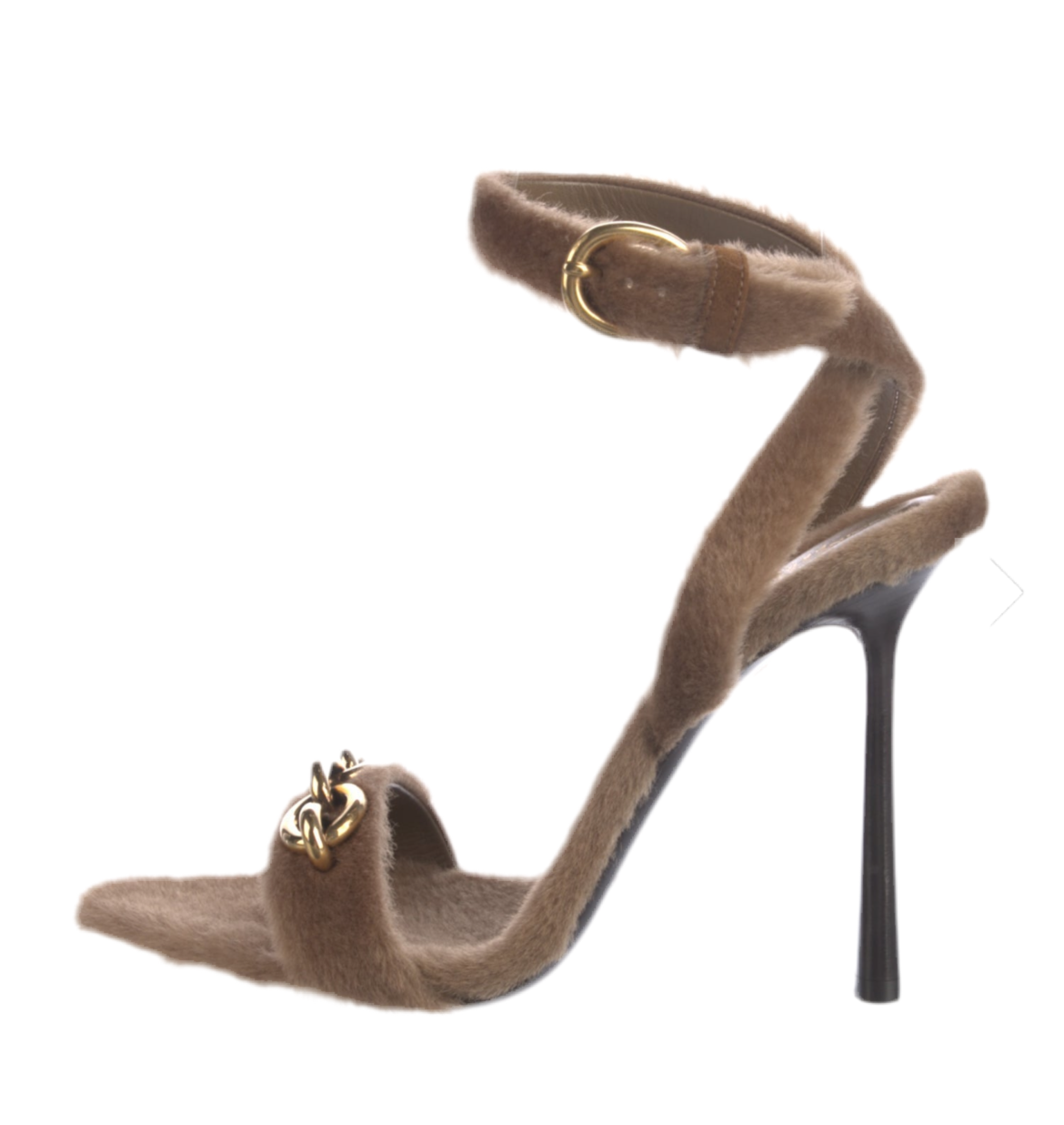 Saint Laurent Paris Fur High Heels 38