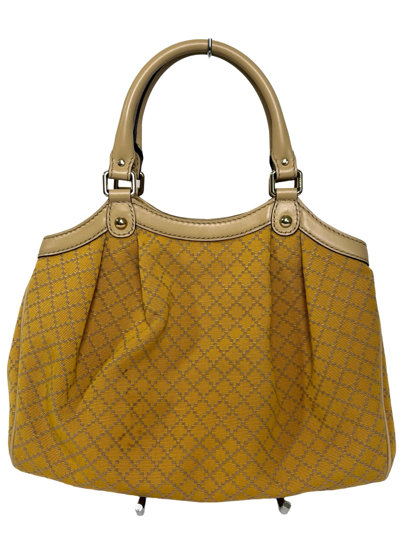 Gucci Yellow Denim Diamante Sukey Medium Shoulder Bag