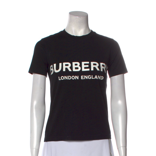 Burberry Graphic Print Crew Neck Black T-Shirt