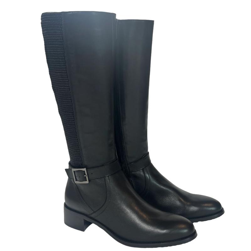 Aquatalia Black Leather Riding Boots 8 1/2