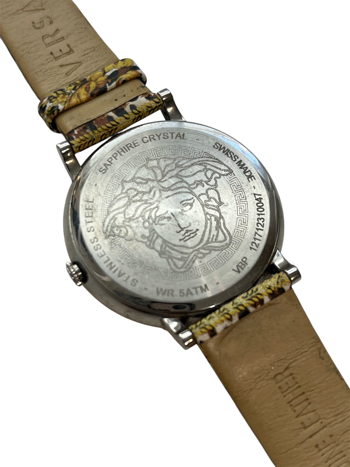 Authentic Women's Versace V-Circle Watch (The Manifesto Edition) Leopard Leather