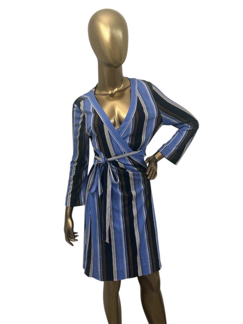 Diane von Furstenberg Striped Wrap Dress
