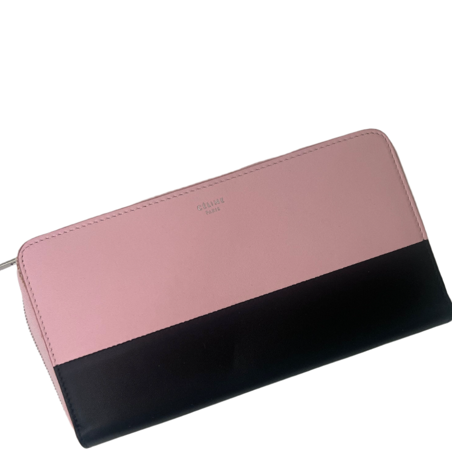 Celine Continental Pink & Black Leather Wallet