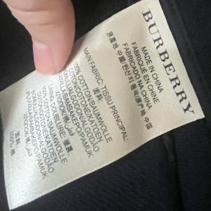 Burberry Brit Cotton Navy Blue Pea Coat Jacket Size 12