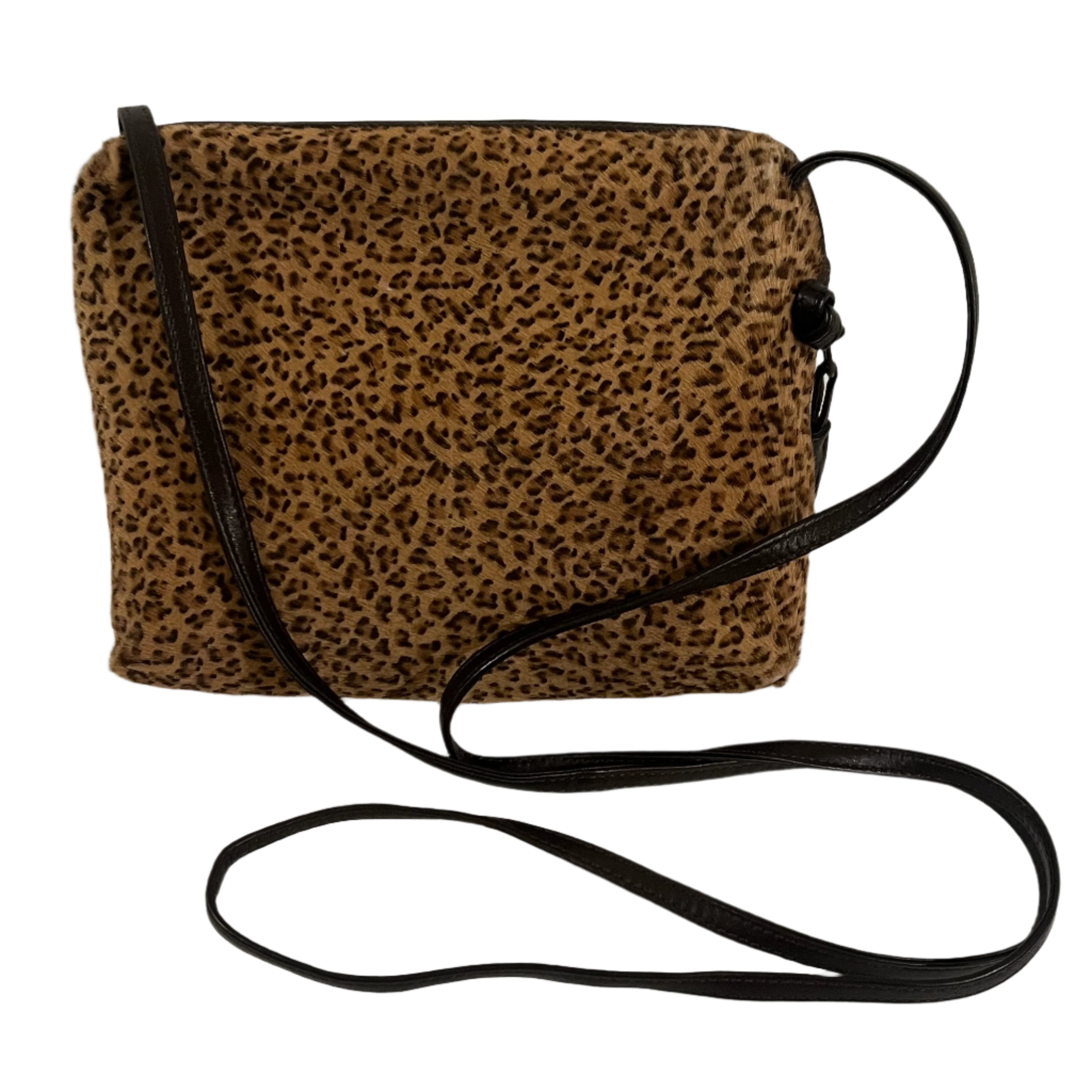 Shops Authentic bottega Venetta hand bag Crossbody leopard print brown leather