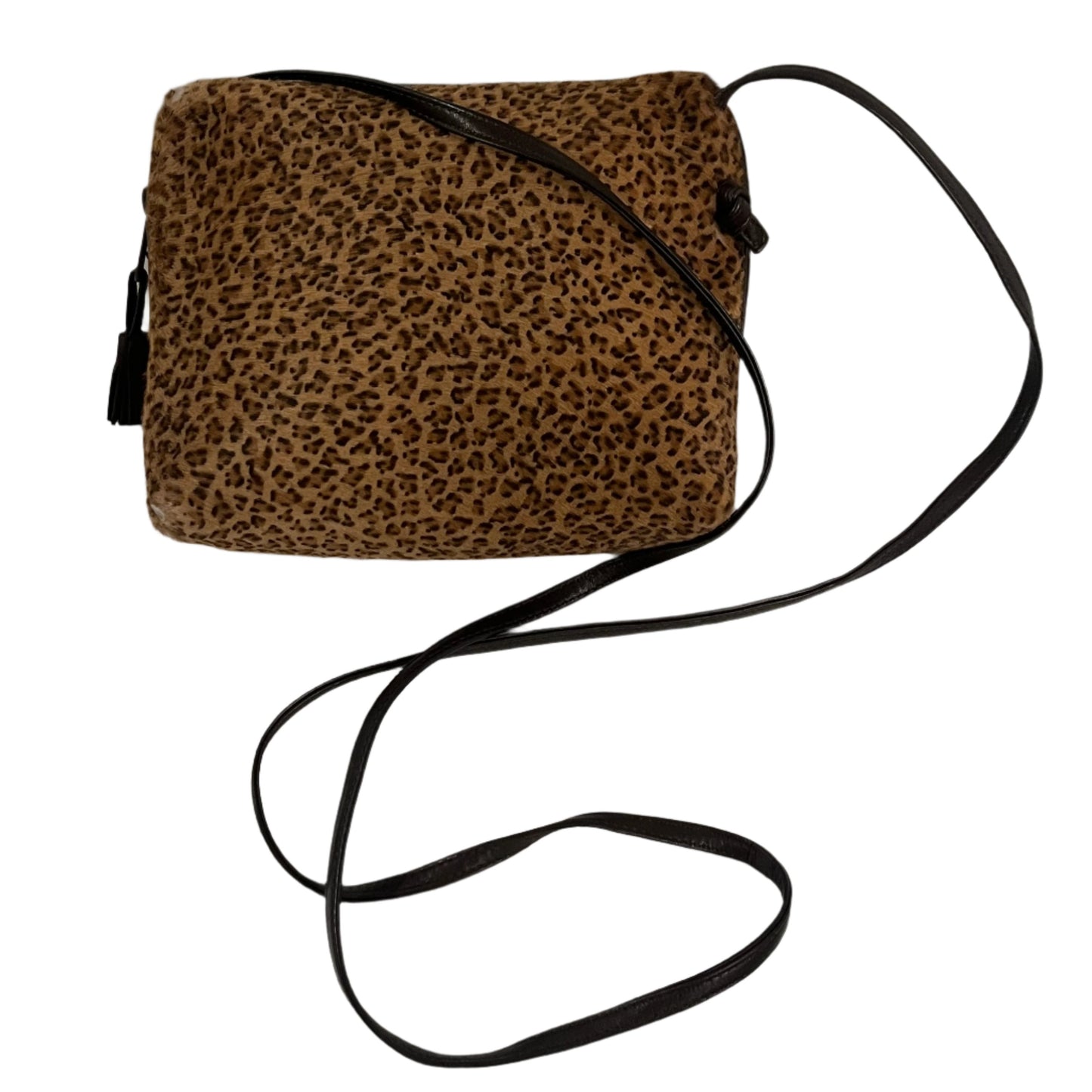 Bottega Veneta Leopard Print Pony Hair Cross Body Handbag