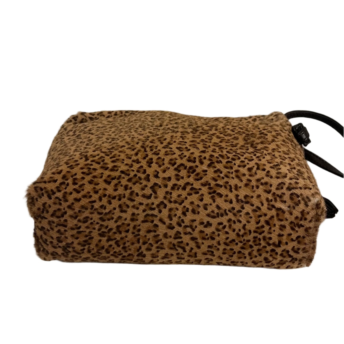 Bottega Veneta Leopard Print Pony Hair Cross Body Handbag