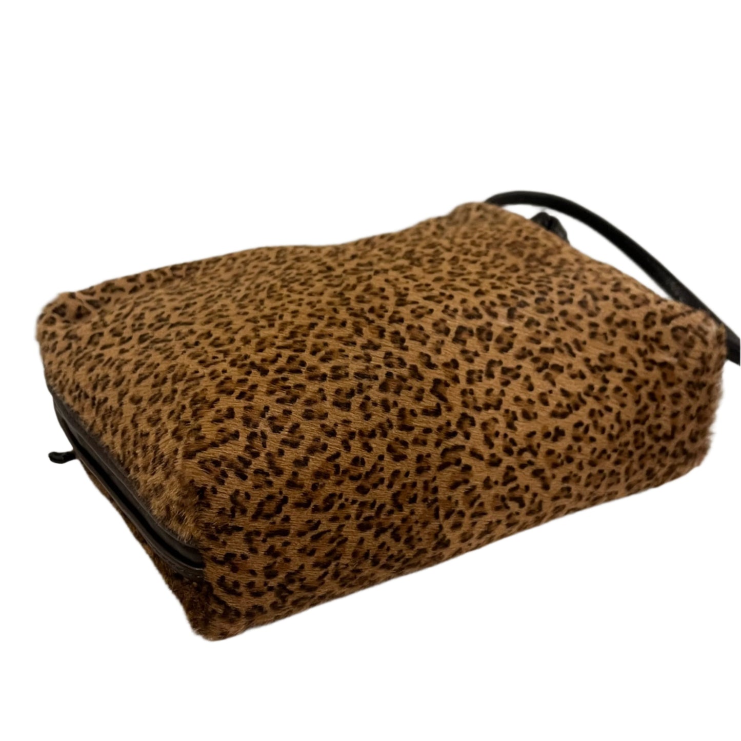 Bottega Veneta Leopard Print Pony Hair Cross Body Handbag