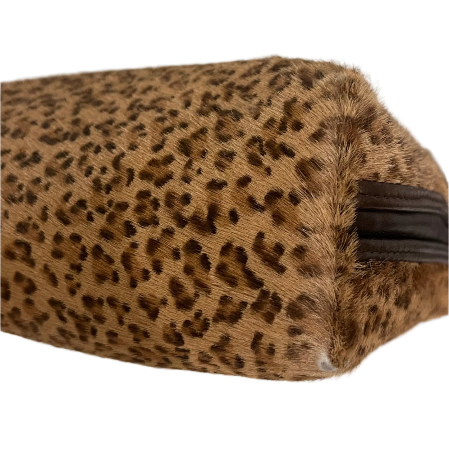 Bottega Veneta Leopard Print Pony Hair Cross Body Handbag