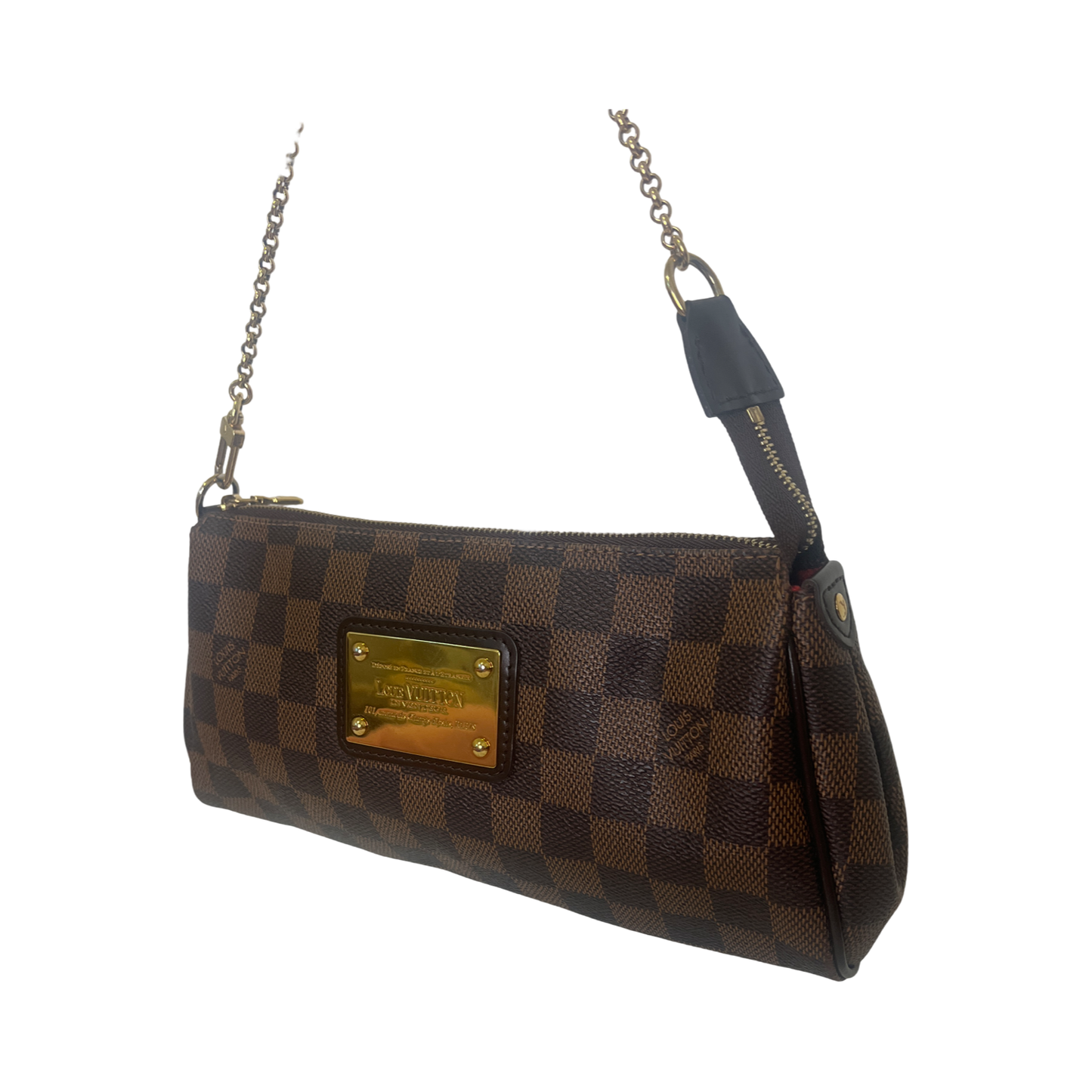 Louis Vuitton Damier Ebene Eva Clutch Crossbody Bag