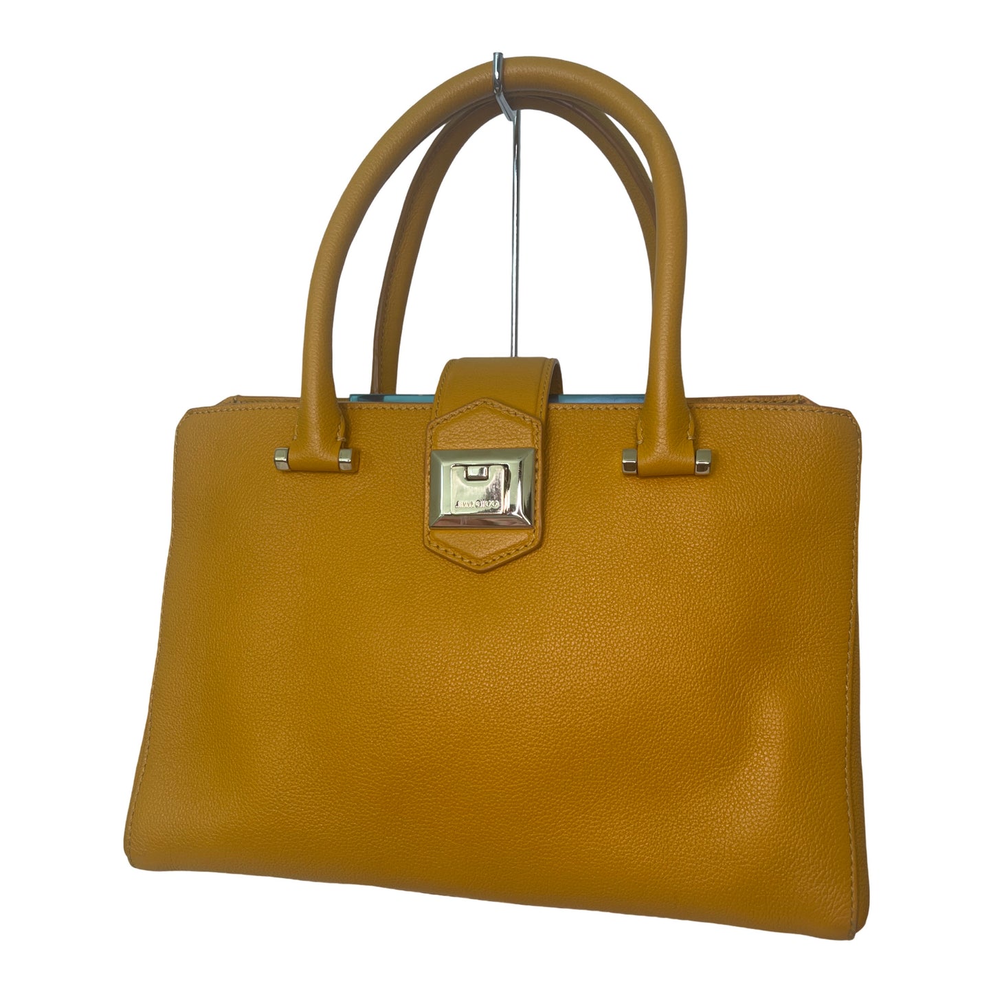 Jimmy Choo Yellow Leather Top Handle Bag