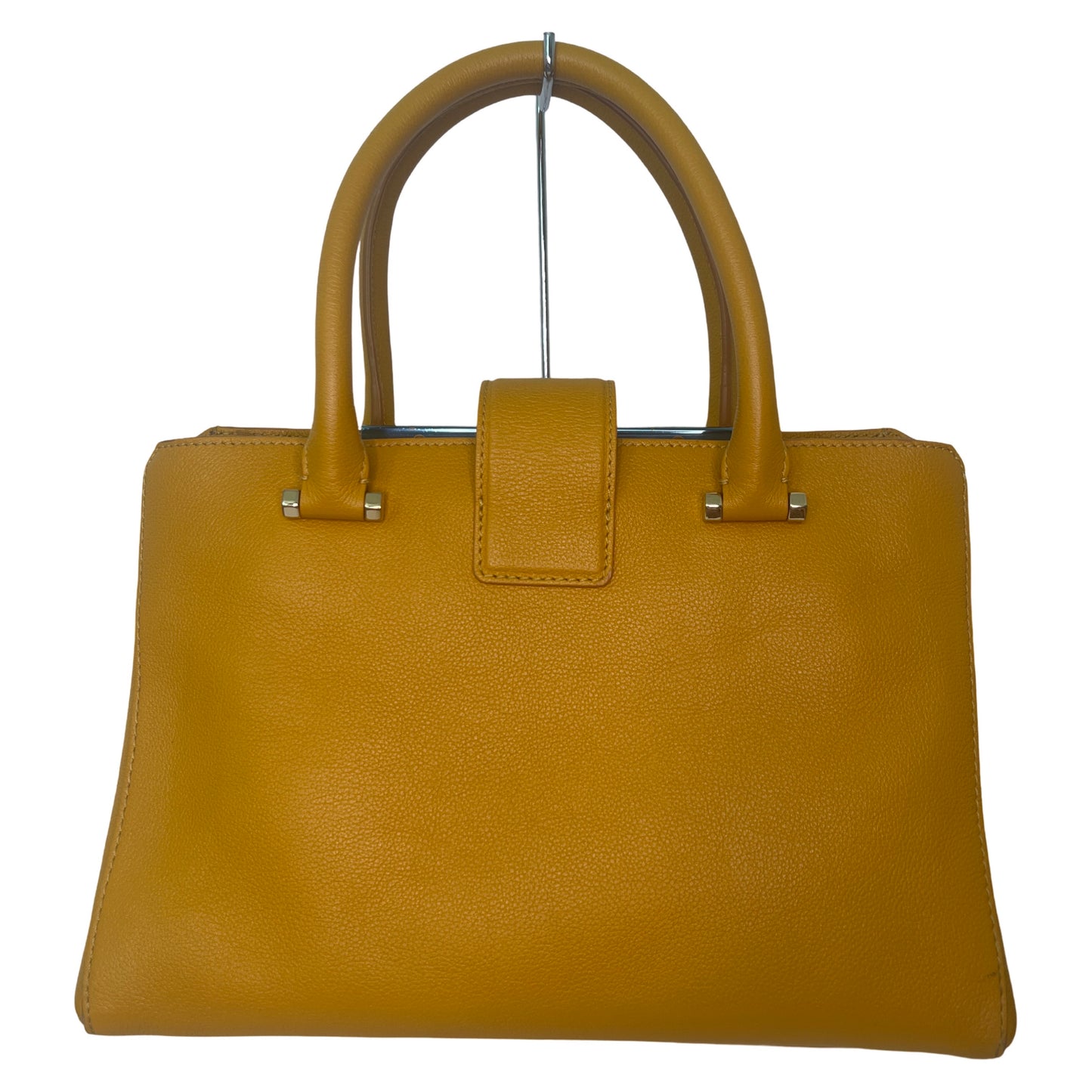 Jimmy Choo Yellow Leather Top Handle Bag