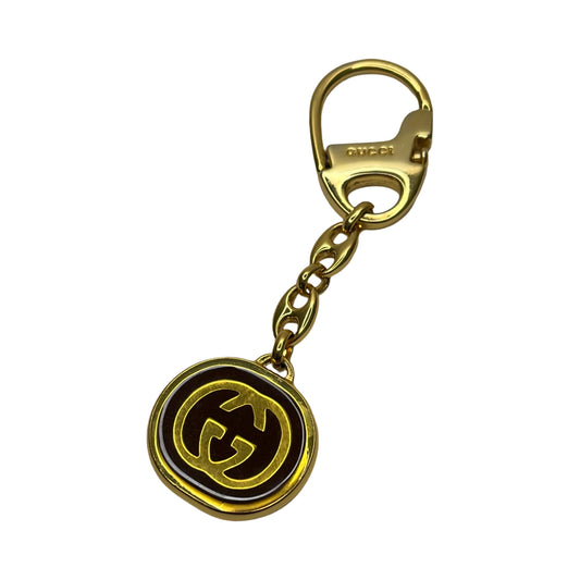 Vintage Gucci Gold & Navy Key Chain