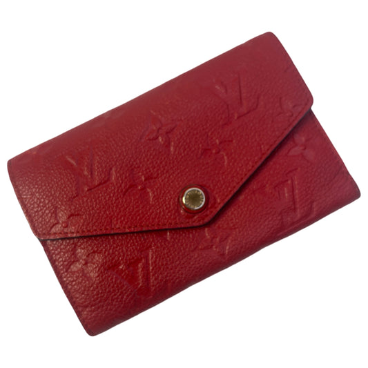 Louis Vuitton Red Empreinte Leather Trifold Wallet