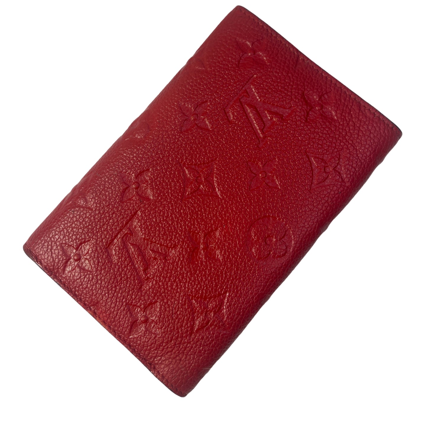 Louis Vuitton Red Empreinte Leather Trifold Wallet