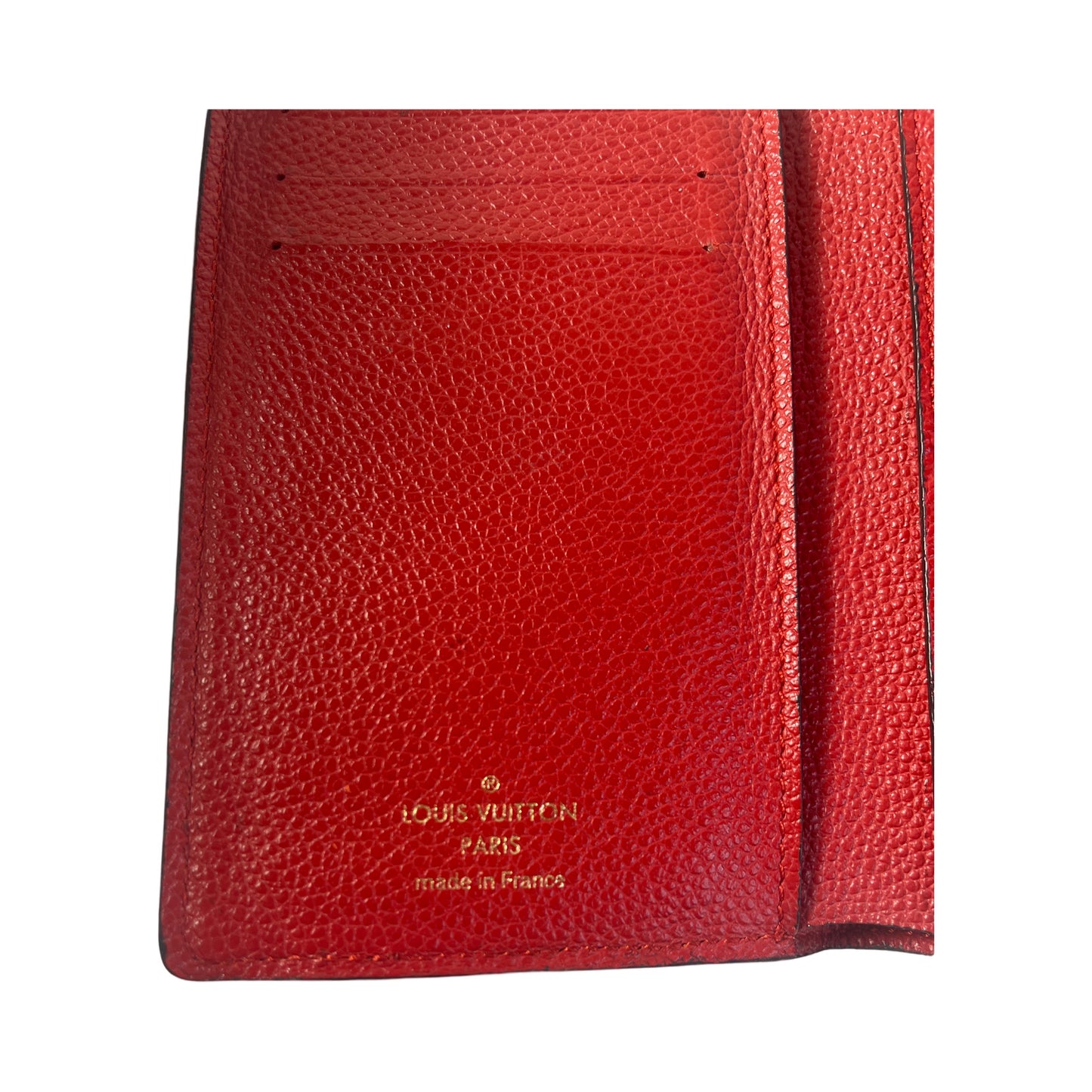 Louis Vuitton Red Empreinte Leather Trifold Wallet