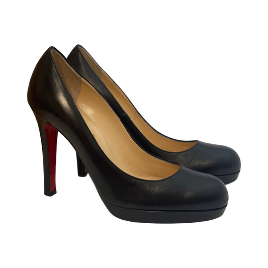 Christian Louboutin Bruges 120 Black Leather Pumps 40