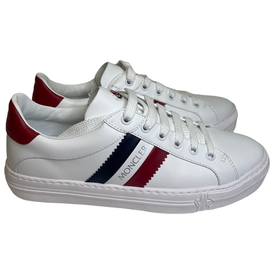 Moncler Leather Areil Printed White Sneakers 39