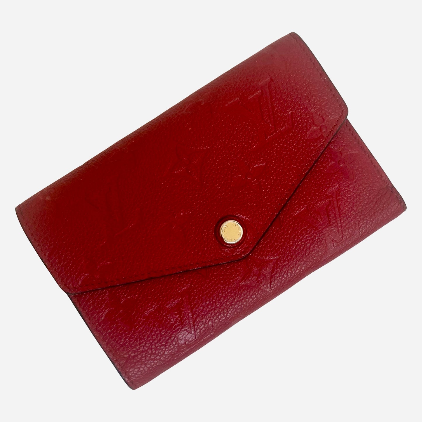 Louis Vuitton Red Empreinte Leather Trifold Wallet