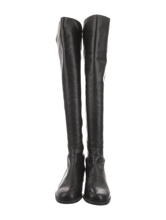 Stuart Weitzman Black Leather Over-The-Knee Boots Size 8 1/2