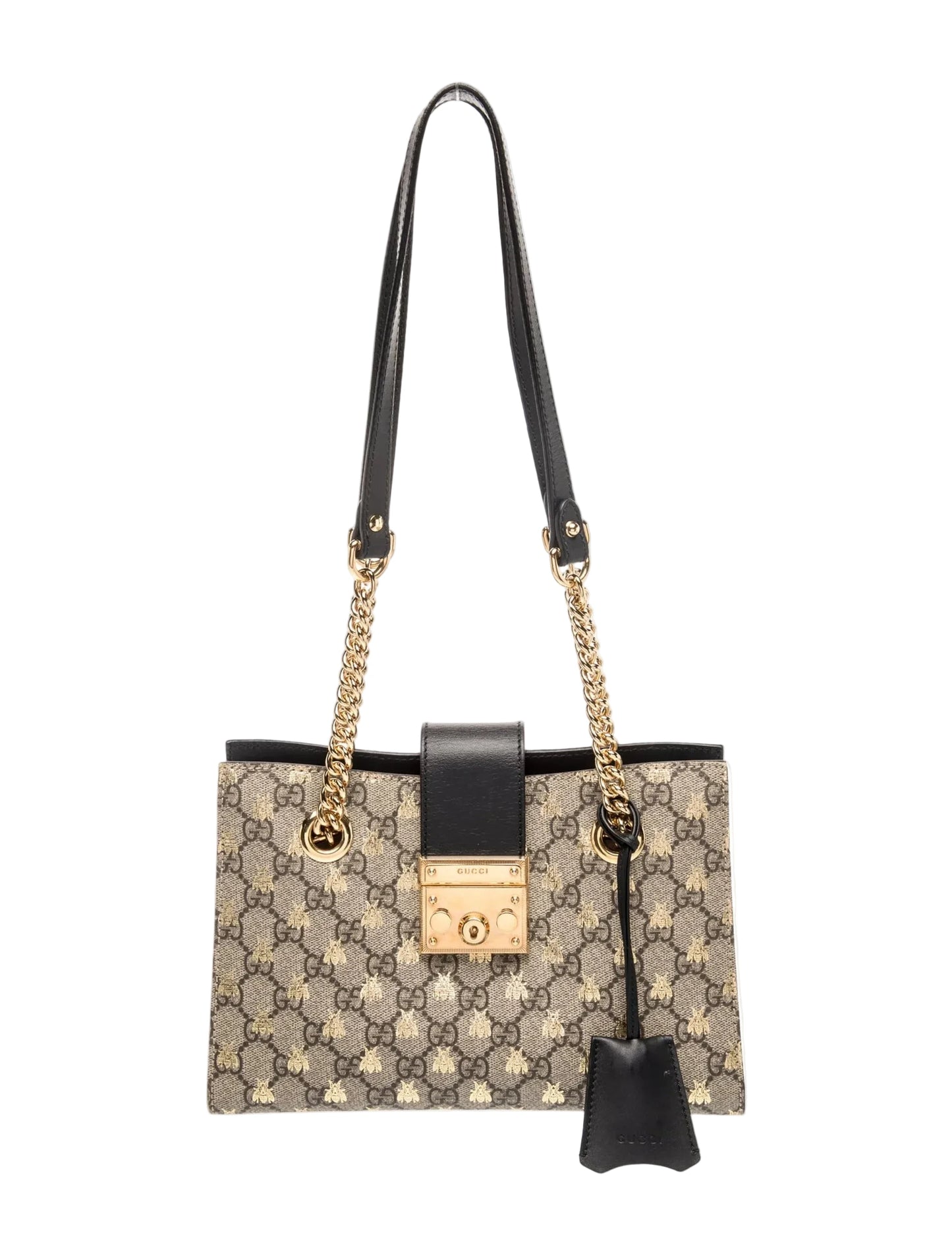 Gucci GG Supreme Padlock Small Shoulder Bag Preowned Good Condition