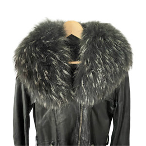 Giorgio Brato Fox Fur Leather Trench Coat